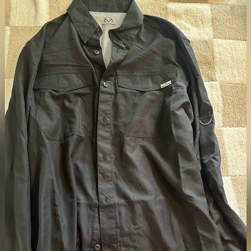 Men's Black Button-Up